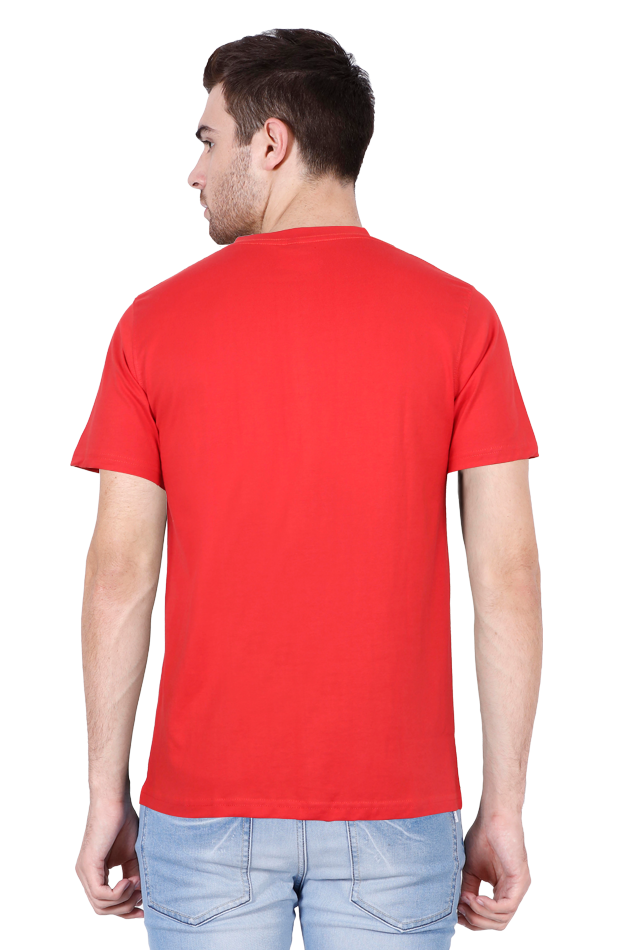 Men's V-Neck Half Sleeve T-Shirt with Money Heist Characters Design