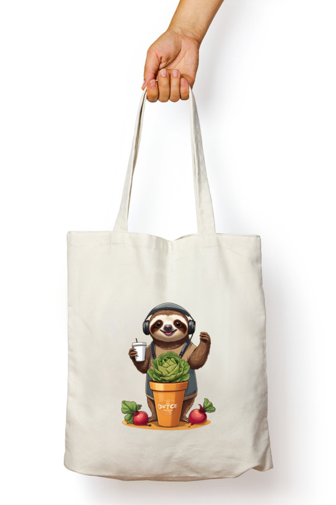 Unisex Zipper Tote Bag with Cute Koala Design