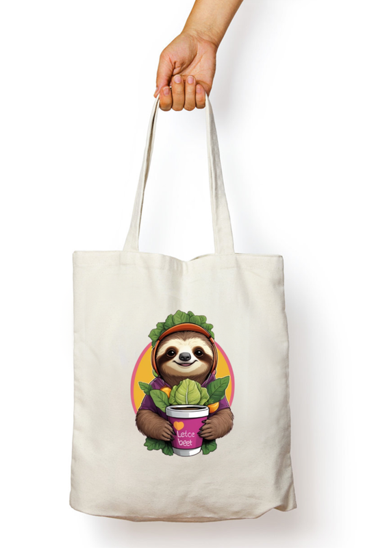 Unisex White Tote Bag Non Ziper with Cute Koala