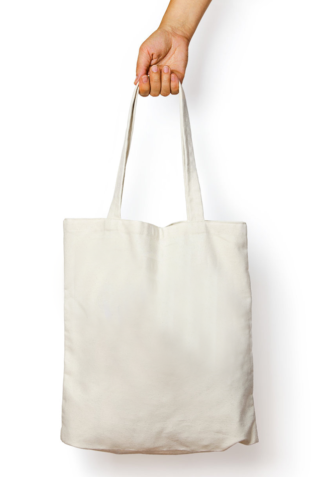 Unisex White Tote Bag Non Ziper with Cute Koala