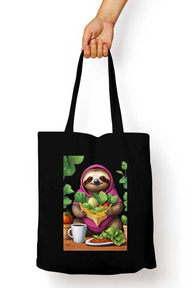 Unisex Zipper Tote Bag with Cute Koala Design