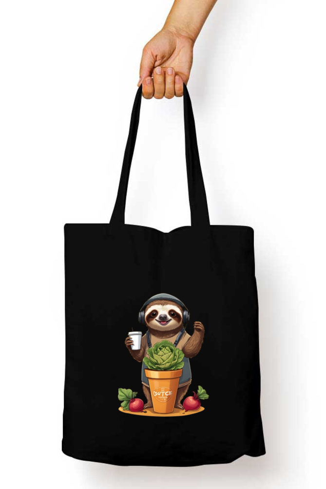 Unisex Zipper Tote Bag with Cute Koala Design