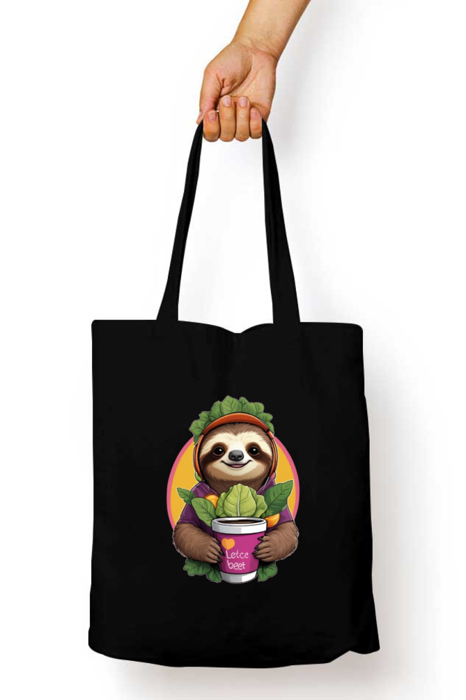 Unisex Zipper Tote Bag with Cute Koala Design